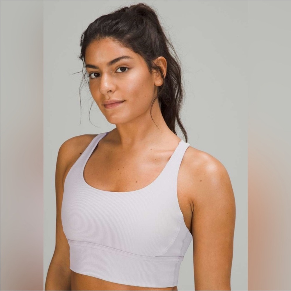 Lululemon Energy Ribbed Longline Bra in Chrome, 14